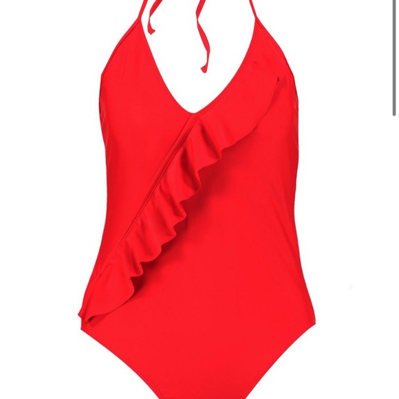 Red Ruffle Swimsuit - Picture 5 of 5